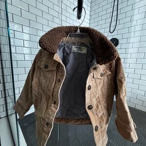 Gymboree Brown Jean Jacket with Faux Fur Collar